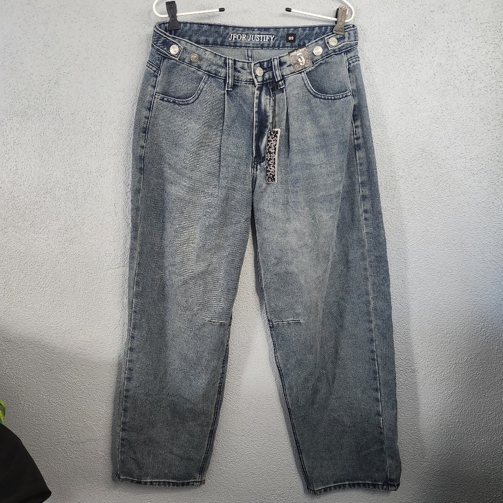 NWT Justice Women's Cropped Blue Jeans